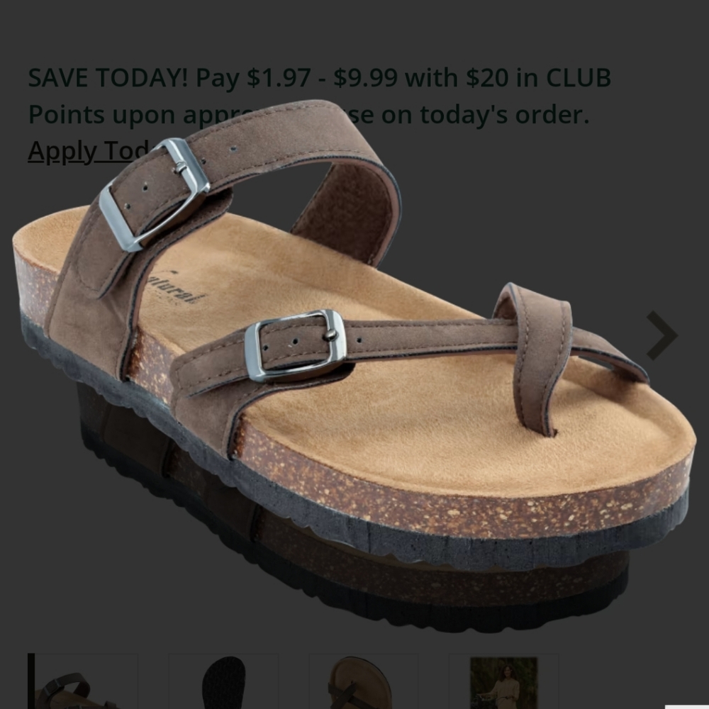 Size 9 Natural Reflections Sandals